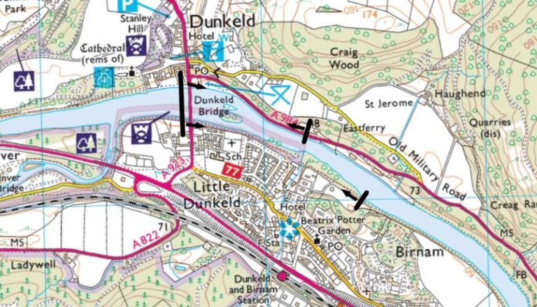 Japanese knotweed control at Dunkeld Bridge, River Tay